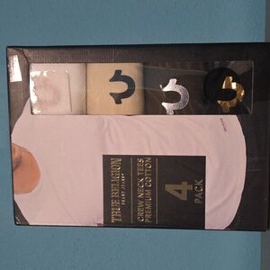 TRUE RELIGION 4 Pack Mens Assorted Premium Cotton Crew Neck Tees Set Small